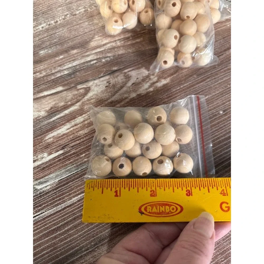 72 Natural‎ Wood Beads For Crafts Jewelry Making DIY Projects